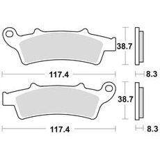 BRZDOVÉ DESTIČKY, BRAKING (SEMI-METALICKÁ SMĚS SM1) 2 KS V BALENÍ