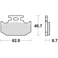 BRZDOVÉ DESTIČKY, BRAKING (SEMI-METALICKÁ SMĚS SM1) 2 KS V BALENÍ
