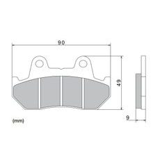BRZDOVÉ DESTIČKY, NISSIN (SEMI-METALICKÁ SMĚS) 2 KS V BALENÍ