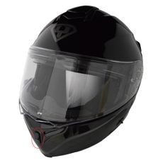 PŘILBA VÝKLOPNÁ YOHE 938 DOUBLE VISOR, (ČERNÁ LESKLÁ) - CHYBĚJÍCÍ ZOBÁČEK VENTILACE