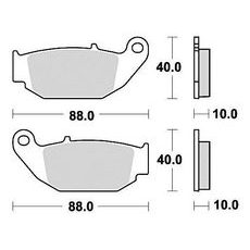 BRZDOVÉ DESTIČKY, BRAKING (SEMI-METALICKÁ SMĚS SM1) 2 KS V BALENÍ