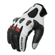 SCOTT MOTO KOŽENÉ RUKAVICE ASSAULT BLACK RED 