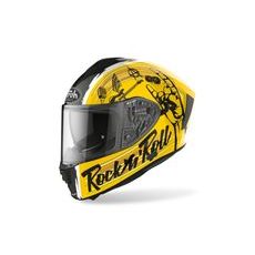 PŘILBA SPARK "ROCK'N'ROLL", AIROH (ČERNÁ/ŽLUTÁ)