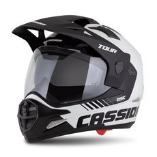 CASSIDA ENDURO MOTO PŘILBA TOUR 2.0 DUAL BÍLÁ ČERNÁ ČERNÝ MATNÝ KŠILT