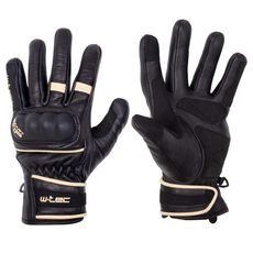 W-TEC PÁNSKÉ KOŽENÉ MOTO RUKAVICE FRANKER ČERNO BÍLÁ