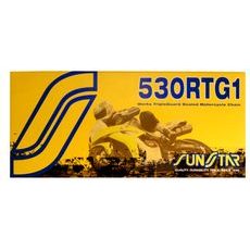 ŘETĚZ 530RTG1, SUNSTAR (X-KROUŽEK, BARVA ZLATÁ, 106 ČLÁNKŮ)