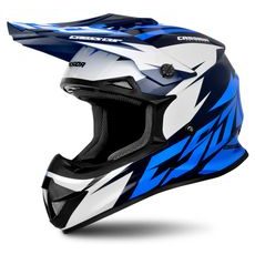 CASSIDA CROSSOVÁ MOTO PŘILBA CUP TWO MODRÁ TMAVĚ MODRÁ BÍLÁ
