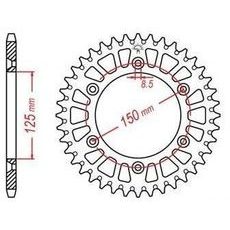 DURALOVÁ ROZETA PRO SEKUNDÁRNÍ ŘETĚZY TYPU 520, JT - ANGLIE (50 ZUBŮ)