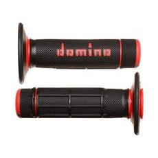 GRIPY A020 (OFFROAD) DÉLKA 118 MM, DOMINO (ČERNO-ČERVENÉ)