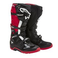 BOTY TECH 7 ENDURO DRYSTAR HONDA KOLEKCE, ALPINESTARS (ČERNÁ/ČERVENÁ) 2024