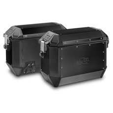 SADA BOČNÍCH KUFRŮ K-MISSION - 36L, KAPPA (ČERNÉ, HLINÍK, 49,5X38,7X24,6 CM)