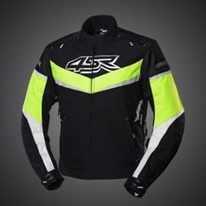 4SR PÁNSKÁ TEXTILNÍ MOTO BUNDA YOUNG GUN NITRO ČERNÁ ŠEDÁ FLUO