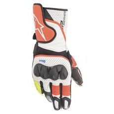 RUKAVICE SP-2, ALPINESTARS (BÍLÁ/ČERVENÁ FLUO/ČERNÁ)