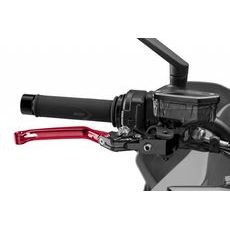 PÁČKA BRZDY BEZ ADAPTÉRU PUIG 4.0 4110RP SKLÁDACÍ ČERVENÁ/STŘÍBRNÁ