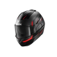 SHARK PŘEKLOPNÁ MOTO PŘILBA EVO-ES KRYD  MAT ANTHRACITE BLUE RED