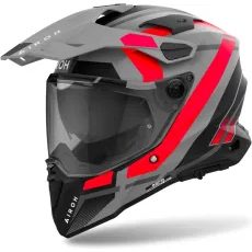 AIROH ENDURO MOTO PŘILBA COMMANDER 2 REVEAL MATNÁ ČERVENÁ FLUO