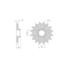 ŘETĚZOVÉ KOLEČKO PRO SEKUNDÁRNÍ ŘETĚZY TYPU 525, SUNSTAR (15 ZUBŮ)