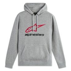 MIKINA ALWAYS HOODIE 3, ALPINESTARS (ŠEDÁ/ČERVENÁ/ČERNÁ)