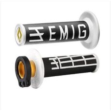 GRIP ODI MX V2 EMIG LOCK-ON BLACK/WHITE