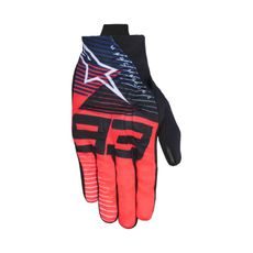 RUKAVICE REEF V2 MM93 KOLEKCE, ALPINESTARS (ČERVENÁ FLUO/ČERNÁ/MODRÁ/BÍLÁ) 2025