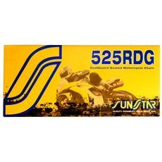 ŘETĚZ 525RDG, SUNSTAR (X-KROUŽEK, BARVA ČERNÁ, 108 ČLÁNKŮ)