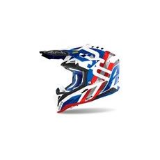 PŘILBA AVIATOR 3.0 RAINBOW, AIROH (LESKLÁ MODRÁ/ČERVENÁ)