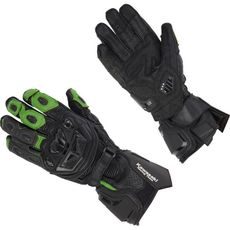 RUKAVICE KAWASAKI KOŽENÉ SPORTOVNÍ KRT ČERNO/ZELENÉ
