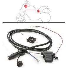 12V ZÁSUVKA NA MOTOCYKL S UCHYCENÍM NA ŘÍDÍTKA KAPPA