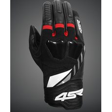 4SR PÁNSKÉ KOŽENO TEXTILNÍ MOTO RUKAVICE STUNT RED 