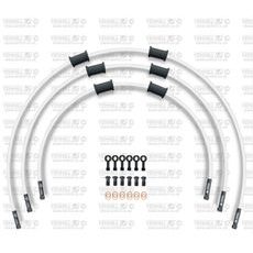 STANDARD HADICE PŘEDNÍ BRZDY SADA VENHILL POWERHOSEPLUS BMW-6002FB-WT (3 HADICE V SADĚ) BÍLÉ HADICE, ČERNÉ KONCOVKY