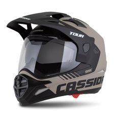 CASSIDA ENDURO MOTO PŘILBA TOUR 2.0 DUAL PÍSKOVÁ MATNÁ ČERNÁ, PLEXI S PŘÍPRAVOU PRO PINLOCK