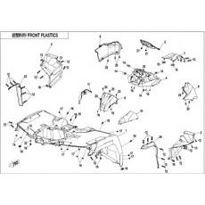 PŘEDNÍ PLAST FRONT FENDER CFMOTO GLADIATOR X1000, X850 ORANŽOVÝ