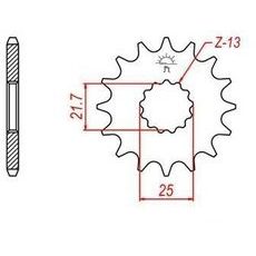 ŘETĚZOVÉ KOLEČKO PRO SEKUNDÁRNÍ ŘETĚZY TYPU 520, JT - ANGLIE (13 ZUBŮ)