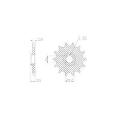 ŘETĚZOVÉ KOLEČKO PRO SEKUNDÁRNÍ ŘETĚZY TYPU 420, SUNSTAR (14 ZUBŮ)