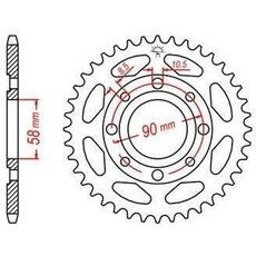 OCELOVÁ ROZETA PRO SEKUNDÁRNÍ ŘETĚZY TYPU 428, JT - ANGLIE (47 ZUBŮ)