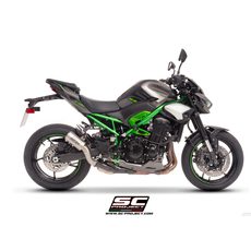 SC-PROJECT KAWASAKI Z900 2025- TITANOVÝ VÝFUK CR-T S MŘÍŽKOU STONEGUARD HOMOLOGOVANÝ