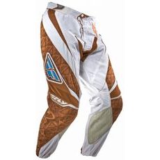 KALHOTY KINETIC, FLY RACING DĚTSKÉ (HNĚDÁ/BÍLÁ)