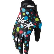 DĚTSKÉ MOTO RUKAVICE THOR YOUTH LAUNCHMODE SPLAT GLOVES ČERNÁ