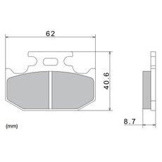BRZDOVÉ DESTIČKY, NISSIN (SEMI-METALICKÁ SMĚS) 2 KS V BALENÍ