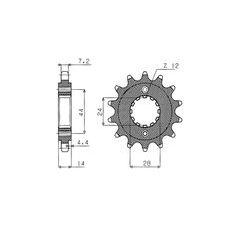 ŘETĚZOVÉ KOLEČKO PRO SEKUNDÁRNÍ ŘETĚZY TYPU 525, SUNSTAR (17 ZUBŮ)