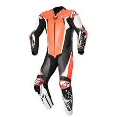 JEDNODÍLNÁ KOMBINÉZA RACING ABSOLUTE 2, TECH-AIR KOMPATIBILNÍ, ALPINESTARS (ČERVENÁ FLUO/BÍLÁ/ČERNÁ) 2024