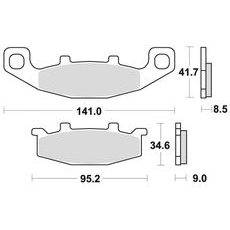 BRZDOVÉ DESTIČKY, BRAKING (SEMI-METALICKÁ SMĚS SM1) 2 KS V BALENÍ