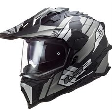 LS2 ENDURO MOTO PŘILBA MX701 EXPLORER ATLANTIS ČERNO ŠEDO BÍLÁ