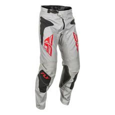 KALHOTY KNETIC SYM, FLY RACING - USA 2025 (ŠEDÁ/ČERVENÁ/ČERNÁ)