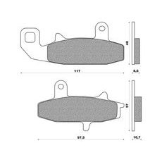 BRZDOVÉ DESTIČKY (SMĚS ROAD TOURING ORGANIC) NEWFREN (2 KS V BALENÍ)