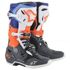 BOTY ALPINESTARS TECH 10 2020 GREY/ORANGE FLUO/BLUE/WHITE