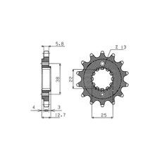 ŘETĚZOVÉ KOLEČKO PRO SEKUNDÁRNÍ ŘETĚZY TYPU 520, SUNSTAR (15 ZUBŮ)