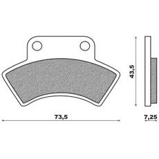 BRZDOVÉ DESTIČKY (SMĚS OFF ROAD ATV SINTERED) NEWFREN (2 KS V BALENÍ)