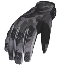 SCOTT MOTOKROSOVÉ RUKAVICE GLOVE 350 CAMO ČERNO ŠEDÉ VEL M