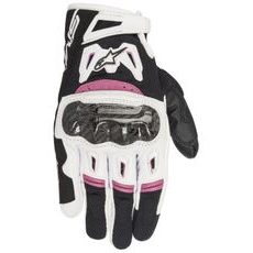 RUKAVICE STELLA SMX-2 AIR CARBON, ALPINESTARS, DÁMSKÉ (ČERNÉ/BÍLÉ/FIALOVÉ)